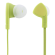 STREETZ In-ear headphones with microphone, media / answer button, 3.5 mm, tangle-free, lime green HL-W105 image 1