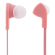 STREETZ In-ear headphones with microphone, media / answer button, 3.5 mm, tangle-free, pink HL-W104 image 1