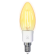 DELTACO SMART HOME LED filament lamp, E14, WiFI 2.4GHz, 4.5W, 400lm, dimmable, 1800K-6500K, 220-240V, white SH-LFE14C35 image 1