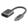 Adapteris Deltaco USB-C, UAB-A, 11cm, pilkas / USBC-1277 paveikslėlis 1