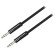 Phone cable DELTACO audio, 3pin, 3.5mm-3.5mm, 1.0m, black flexible / AUD-101 image 1