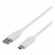 Cable  DELTACO USB 2.0, Type C-Type A have, 2m, white / USBC-1011 фото 1