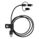 Phone cable STREETZ, USB-microUSB+Lightning+USB-C, 1.0m, black / IPLH-584 image 2