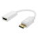 Adapter DELTACO HDMI - DisplayPort, 4K UHD 60Hz, 0.2m, white / 00110023 image 1