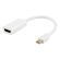 Adapter DELTACO miniDisplayPort, 4K UHD 60Hz, 0.2m, white / 00110025 image 3