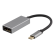 Adapter DELTACO USB-C-DisplayPort, 3840x2160, 60Hz, space gray / USBC-DP2 фото 2