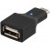 Adapter DELTACO USB 2.0 Type C - Type A F, black / USBC-1200 image 2