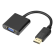 Adapter DELTACO VGA - DisplayPort adapter, 1080p 60Hz, 0.2m, black / DP-VGA7-K / R00110027 image 1