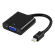 Adapter DELTACO VGA - miniDisplayPort, 1080p 60Hz, 0.2m, black / DP-VGA3-K / 00110026 image 1