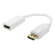 DELTACO DisplayPort male to HDMI female adapter, DisplayPort dual-mode (DP ++), gold-plated, 3840x2160 at 60Hz, 0.2m, white / DP-HDMI44 image 1