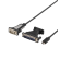 DELTACO USB-C to serial cable, RS-232, 1xDE9 ha, 1xUSB-C ha, incl. parallel adapter, 1.5m, black / USBC-1103 image 1