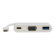 DELTACO USB-C to VGA and USB Type A adapter, USB-C ho for charge, 60W, 1080P, 5Gb / s, white / USBC-1069 image 1