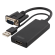 DELTACO VGA to HDMI adapter, audio via USB, 1080p, 1xVGA ha, 1xHDMI ho, 1xUSB Type A ha, black / VGA-HDMI6 image 1