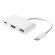 Docking station DELTACO USB-C to HDMI and USB-A, USB-C port with Power Delivery 3.0, 3840x2160 30 Hz, white / USBC-HDMI23 image 1