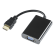 HDMI - VGA adapter DELTACO 1920x1080 60Hz, 0.2m, black / HDMI-VGA7 / R00100028 image 1