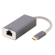 USB-C network adapter, Gigabit, 1xRJ45, 1xUSB-C male, aluminum, space gray DELTACO / USBC-GIGA4 image 1