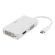 USB-C to HDMI / DVI / VGA adapter, 4K, DP Alt Mode, white DELTACO / USBC-HDMI15 image 1