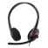 DELTACO on-ear headset, 20Hz-20kHz, 32&Omega;, 3.5mm 4-pin mini-connector, 1.8m, black/red / HL-108 image 1