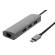 DELTACO USB-C Hub and Network Adapter, USB-C ha, RJ45 socket, 3xUSB-A 3.0, 0.4m cable, space gray / USBC-1294 image 5