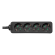 Earthed power strip DELTACO 4x CEE 7/3, 1x CEE 7/7, child protected, 3m, black / GT-0421 image 1