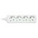 Earthed power strip DELTACO 4x CEE 7/3, 1x CEE 7/7, child protected, 3m, white / GT-0401 image 1