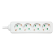 Earthed power strip DELTACO 4x CEE 7/3, 1x CEE 7/7, child protected, 5m, white / GT-0402 image 1
