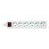 Earthed power strip DELTACO with power switch, 6x CEE 7/3, 1x CEE 7/7, child protected, 3m, white / GT-0651 image 1