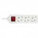 Power strip DELTACO 3 sockets, 5.0m, grounded, with switch, white / GT-116D image 1