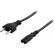 Cable DELTACO  CEE 7/16 to straight IEC 60320 C7, max 250V / 2.5A, 5m, black/ DEL-109AN image 1