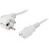 Device cable DELTACO angled CEE 7/7 - straight IEC C13, 0.5m, white / DEL-109V-50 image 1