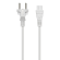 Device cable  DELTACO earthed, straight CEE 7/7 to straight IEC 60320 C5, 0.5m, max 250V / 2.5A, 3X0.75mm2, white / DEL-109C-50V image 2