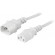 Extension cable DELTACO PC monitor, straight IEC C13 - straight IEC C14, 2m, white / DEL-113V image 1
