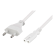 Ungrounded power cable DELTACO CEE 7/16 to IEC 60320 C7, 5m, max 250V/2.5A, white / DEL-109JN image 1
