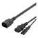 Y-Splitter power cord C14 to C13+C7, 0,5m DELTACO black / DEL-109YA image 2