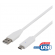  USB 2.0 cable, Type C - Type A ha, 0.25m, white DELTACO / USBC-1007 image 2