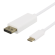 Kabelis DELTACO USB-C -DisplayPort, 50 cm, 4K, 3D, baltas / USBC-DP051-K paveikslėlis 1