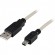 Cable DELTACO USB 2.0 "A-mini B", 0.5m, white-black / USB-23 image 1