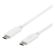 DELTACO USB-C - USB-C cable, 5Gbit/s, 5A, 1M, white /   USBC-1502M image 1