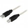 Cable DELTACO USB 2.0 Type A male - Type B male, 2.0m, white-black / USB-218 image 1