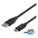 USB-C to USB-A cable, 1m, 3A, USB 2.0, black DELTACO / USBC-1004M image 1