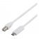 USB 2.0 cable, Type C - Type B ha, 0.25m, white DELTACO / USBC-1017 image 1