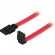 SATA cable DELTACO, 0.5m, angled, red / SATA-05A-K image 2