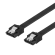 SATA cable DELTACO SATA 3.0, 0.3m, black / SATA-1000-K / R00200001 фото 1
