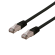 Patch cable DELTACO S/FTP Cat6, LSZH, 1m, black / SFTP-61SH image 1