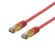 Cable DELTACO S/FTP Cat6a patch, Delta-certified, LSZH, 2m, red / SFTP-62RAH image 1