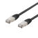 Patch cable DELTACO S/FTP, Cat6, 2m, 250MHz, UV resistant, black / SFTP-62UV image 1