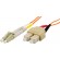 Fiber cable DELTACO OM1, LC - SC, duplex, UPC, 62,5/125, 1m, orange / LCSC-1M image 1