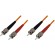 Оптоволоконный кабель DELTACO OM1, ST - ST, дуплексный, UPC, 62,5 / 125, 1м, оранжевый фото 1