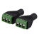 3-pin Terminal block to 3,5mm, 2-Pack, Screw fix, 3,5mm female DELTACO black / TBL-1008 image 3