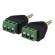 3-pin Terminal block to 3,5mm, 2-Pack, Screw fix, 3,5mm male DELTACO black / TBL-1007 image 3